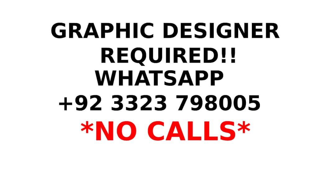 GRAPHIC DESIGNER REQUIRED  !!! 0