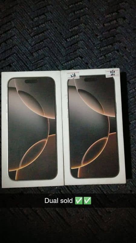 iphone 16 pro max jv 256/512 desert titanium non active box pack 0