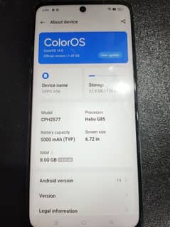 oppo a58 8/128 with box and charger