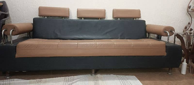 sofa set Leather 7-Seater Sofa Set Behtareen Condition Mein 3