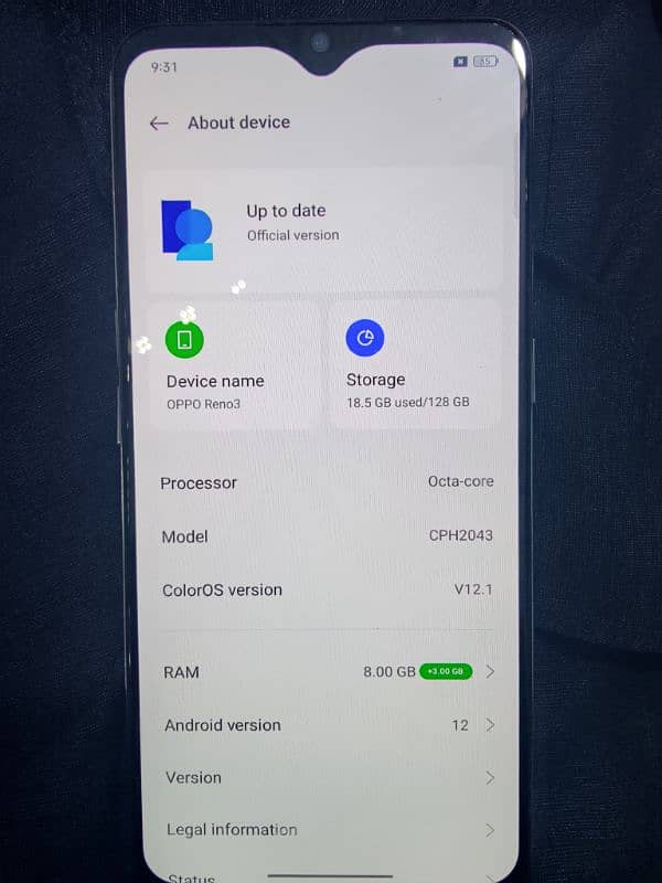 Oppo Reno 3 complete saman 1