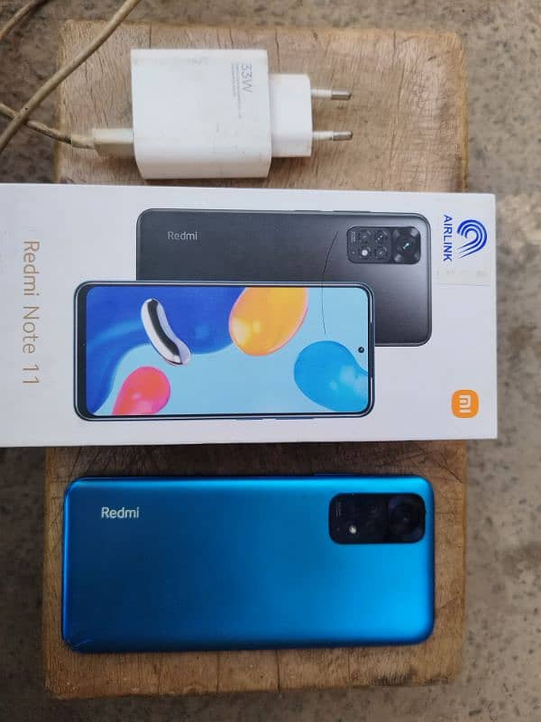 Redmi Note 11 Box with 33w Original Chrgr Gaming device Fingr ok 8/128 11