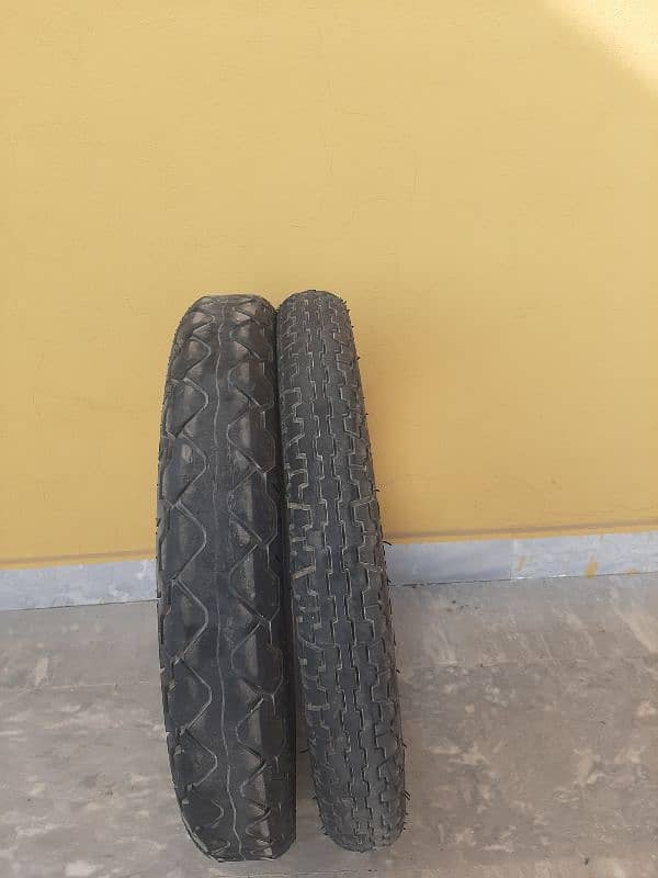 yamaha ybr 125 original service tyres with tubes 1