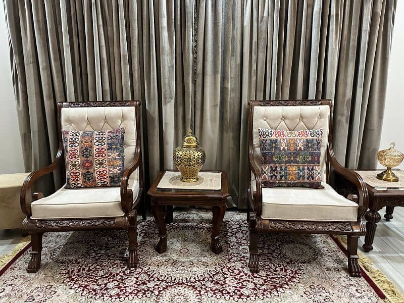 Beautiful Premium Sheesham Chair set and couch 0