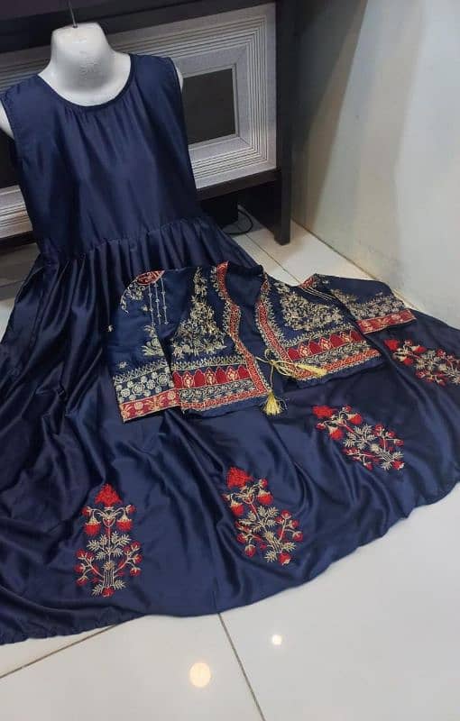 Embroidery Bunch Maxi With Emb Separate Koti 2Pcs 6