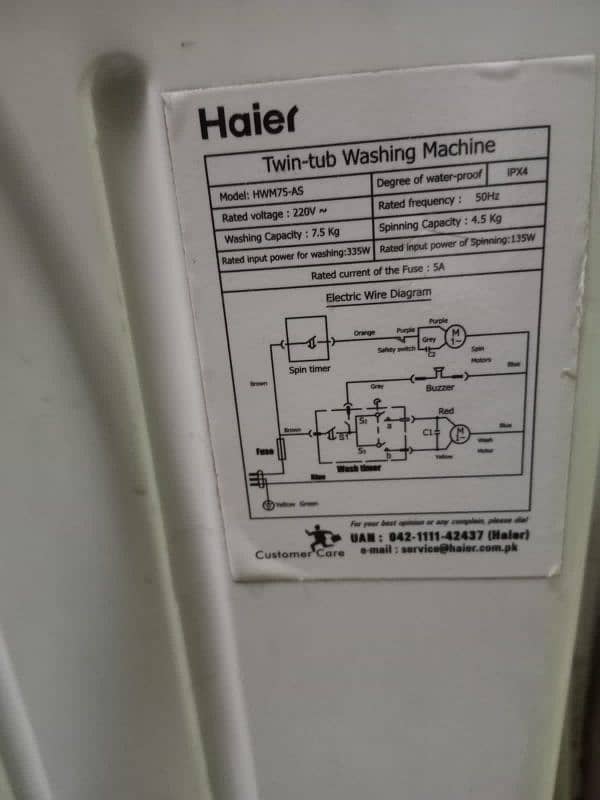 Haier semi Automatic washing + spiner 03235100342 1