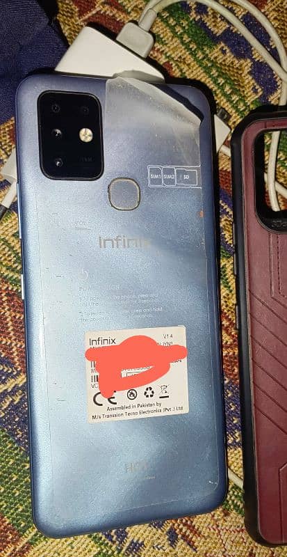 infinix hot 10 4.128 with box chargr 1