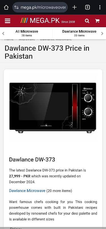 Dawlance microwave 2