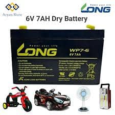 Long Battery 6V 7Ah with High Discharge Rate