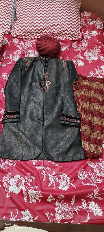 imported Indian Rajhistani Sherwani with Turban. 3