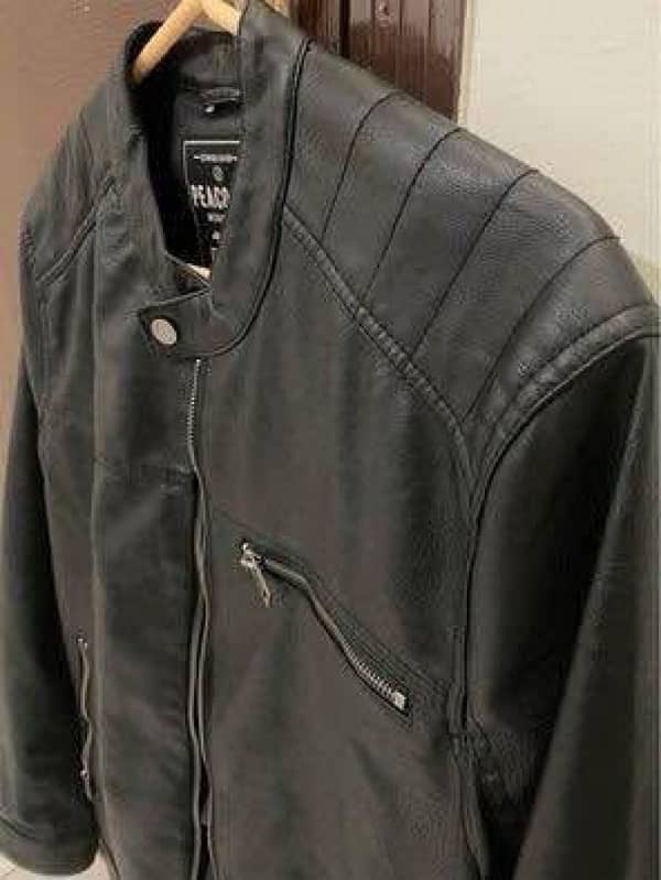 Peacocks Menswear Faux Leather Jacket Medium size 2