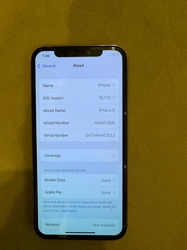 Iphone x 64 Gb PTA 5