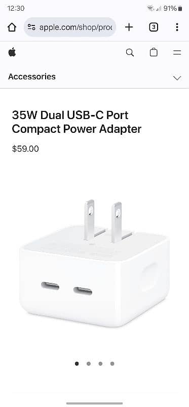 Apple original dual type C 35watt 0