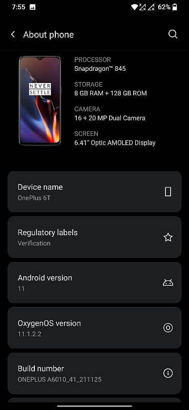 OnePlus 6t in patch condition 10/10 8/128gb snapdragon 845 1