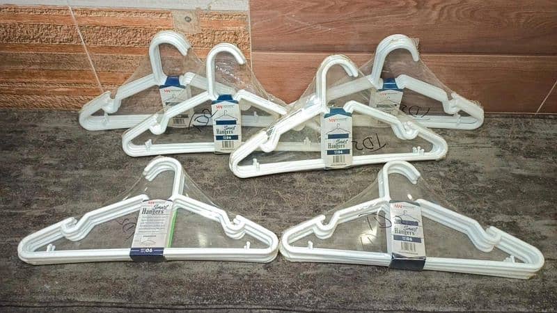 6 pics white hanger for clothes 2