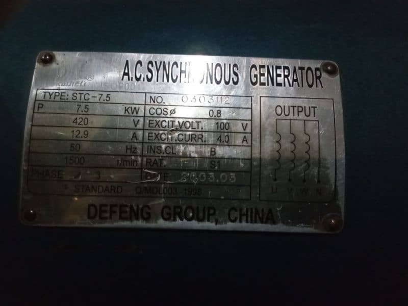 7.5kw 3 phase genreter sale 8