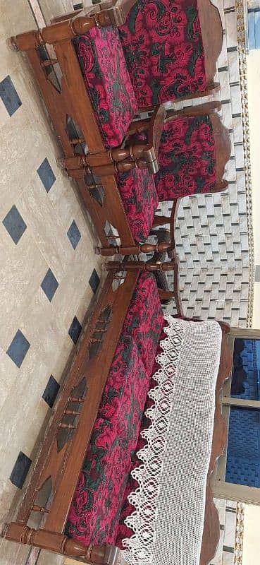 5 seater solid wood sofa 2