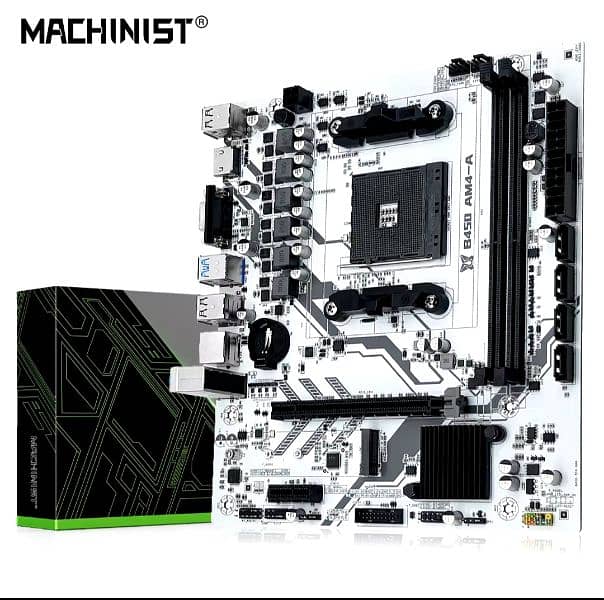 New White AM4 B450 gaming motherboard 0