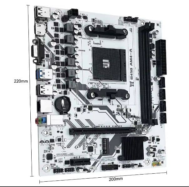 New White AM4 B450 gaming motherboard 1