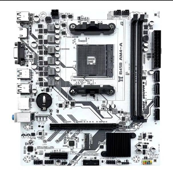 New White AM4 B450 gaming motherboard 4