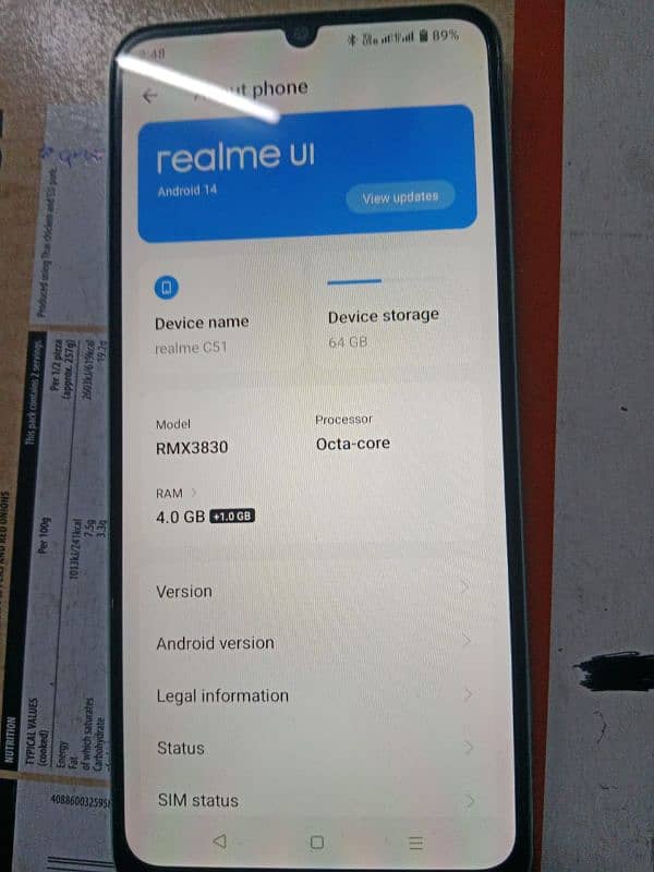 realme c51 4 64 urgent sale 1