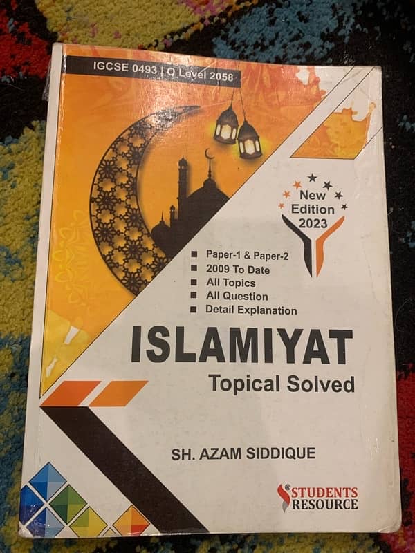 O-level books/notes/pastpapers for islamiat and PS v cheap 15