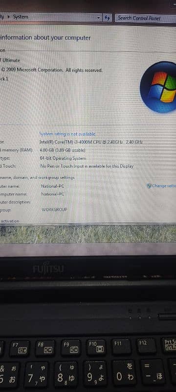 Fujitsu core i3 4th generation,4 gb ram,320 hdd,1 hrs battery,win 10 4