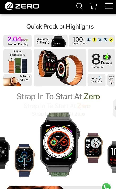 Zero Phantom Pro Smart watch,, Always on display 1 year warranty 2