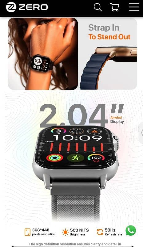 Zero Phantom Pro Smart watch,, Always on display 1 year warranty 3