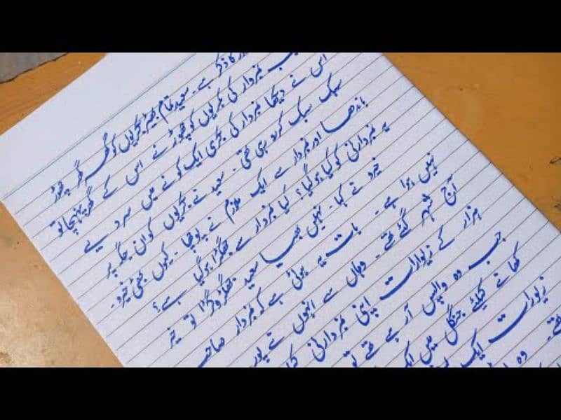 Handwriting assignment work Urdu and English 4