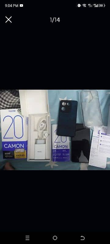 Tecno Camon 20 8gb 256gb complete box 0