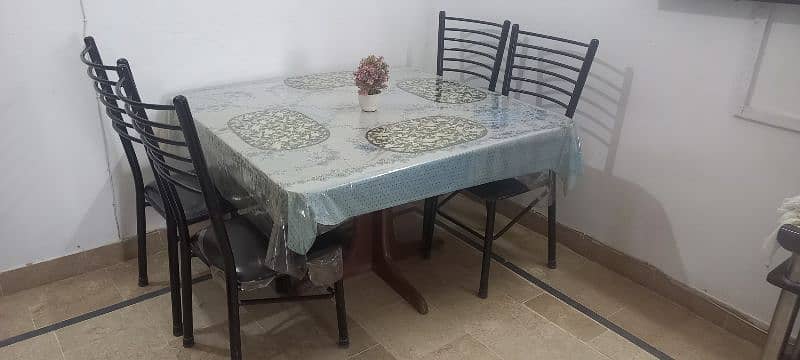 4 chair wooden dining table for sale 0