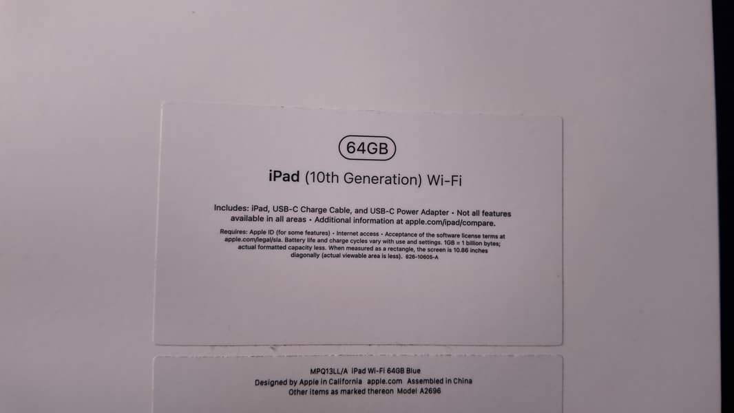 iPad 10th Generation 10.9" 64gb Unused 3