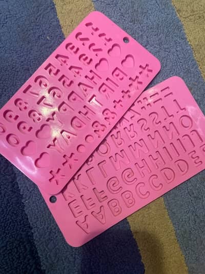 number, letters and alphabets silicon moulds