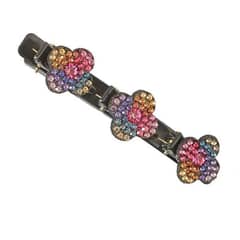 Elegant braided hair clip shiny crystal stone clip for women and girls