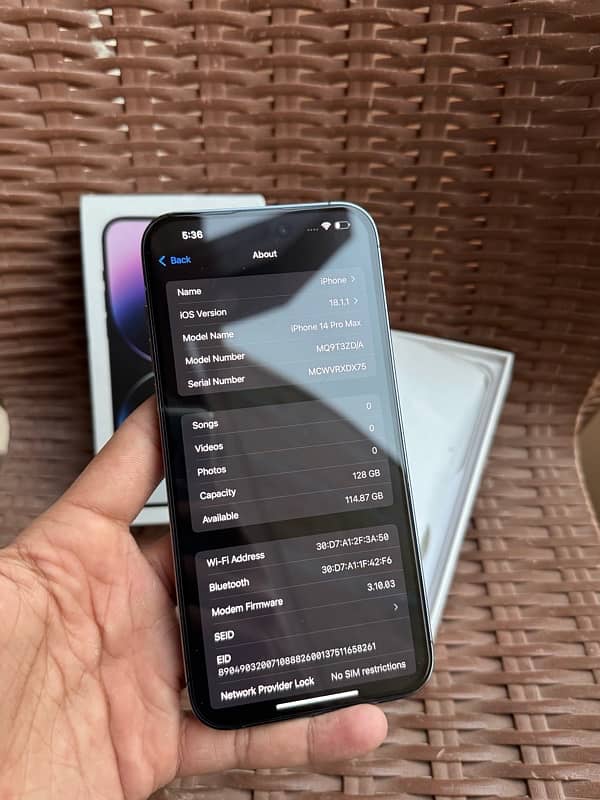 IPhone 14 Pro Max 128GB Pta Approved 5