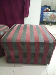 2pc sofa seats , striped design