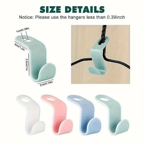 Clothes Hanger Connector Hooks, Hooks For Clothes, Household  Wardrobe 0