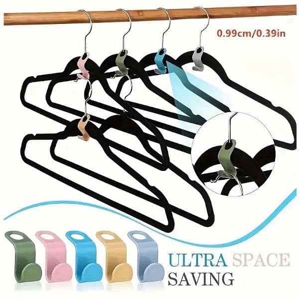 Clothes Hanger Connector Hooks, Hooks For Clothes, Household  Wardrobe 1