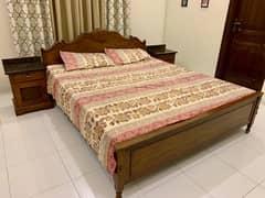 Solid Wood Bed and Dining Table for sale