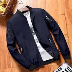 Men's fleece polyester plain collared jacket