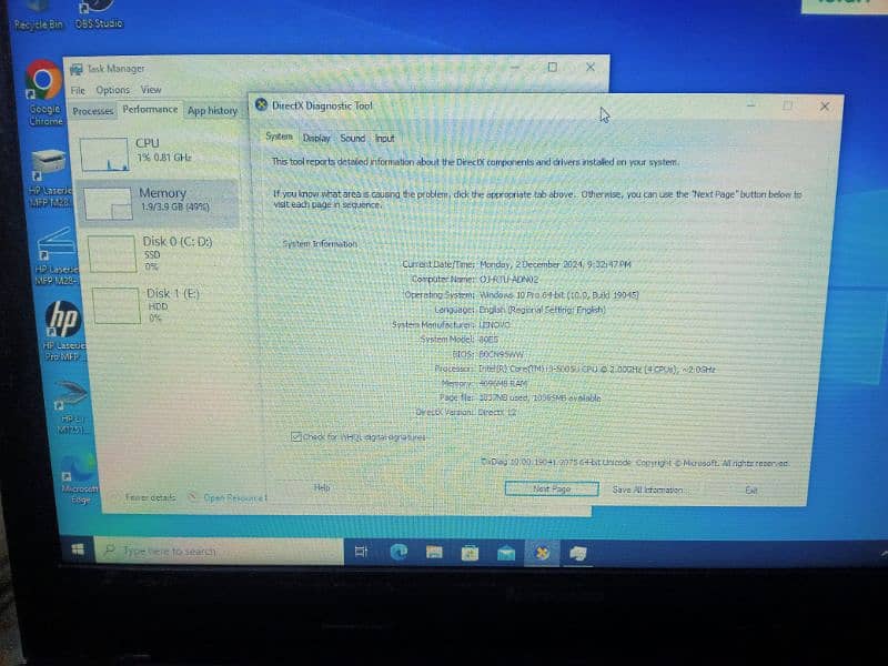 Lenovo G5 Laptop For Sale - 4GB RAM | 120GB SSD + 1TB HDD 0