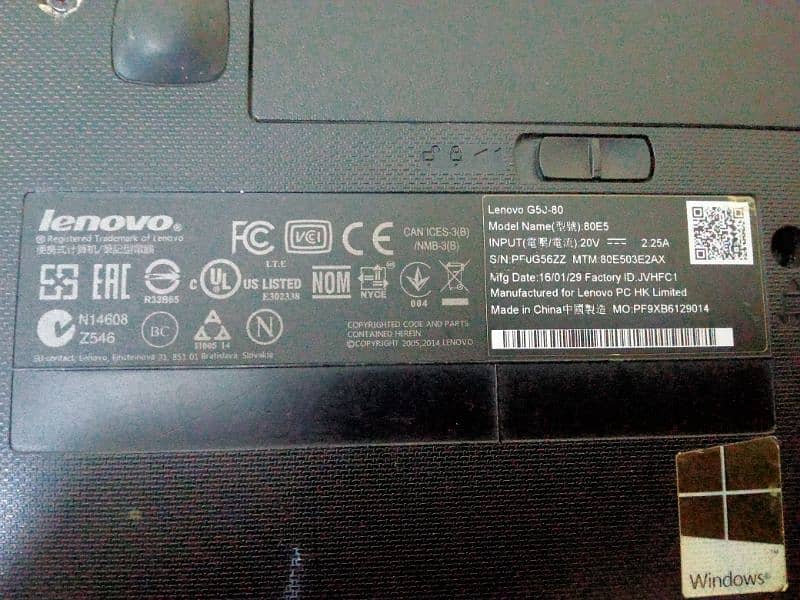 Lenovo G5 Laptop For Sale - 4GB RAM | 120GB SSD + 1TB HDD 7