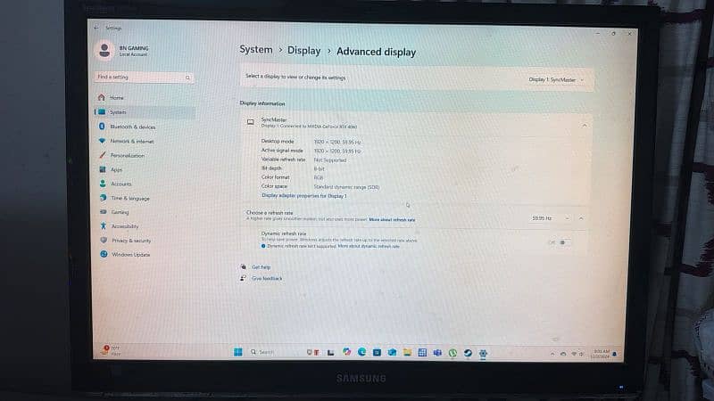 Samsung 27 inch sync master 3