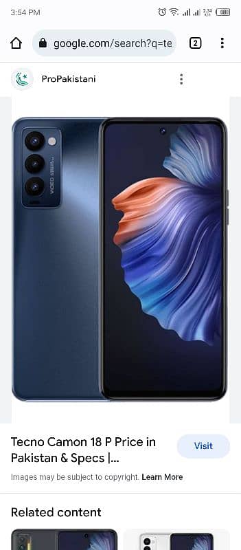 Tecno camon18 T 4+2/128gb neavy blue 1