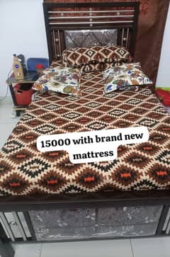 New mattress and Iron single bed