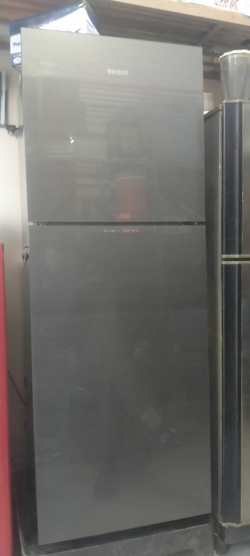 Glass door orient frige new condition 0