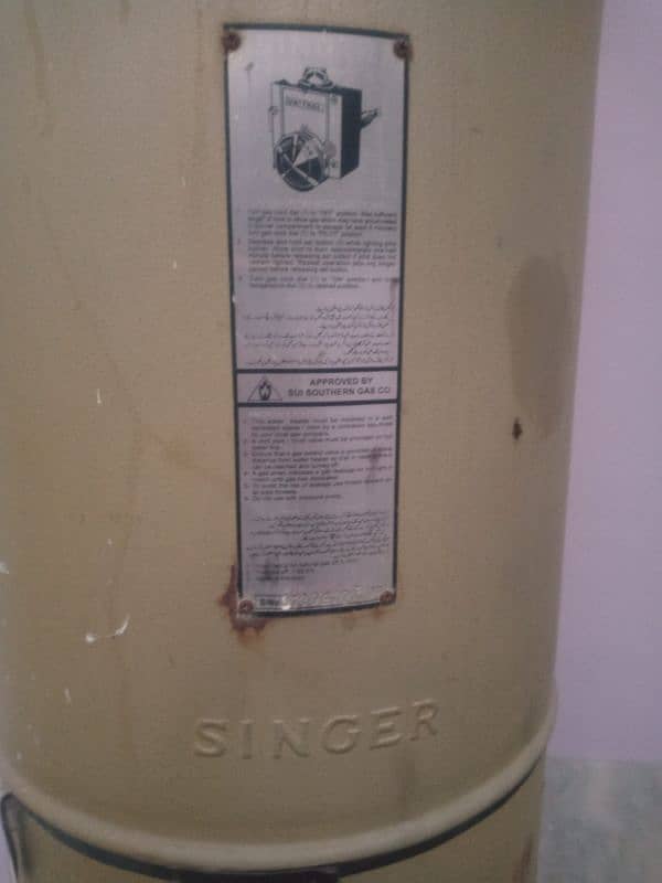 Singer geyser 35 gallons for sell 1