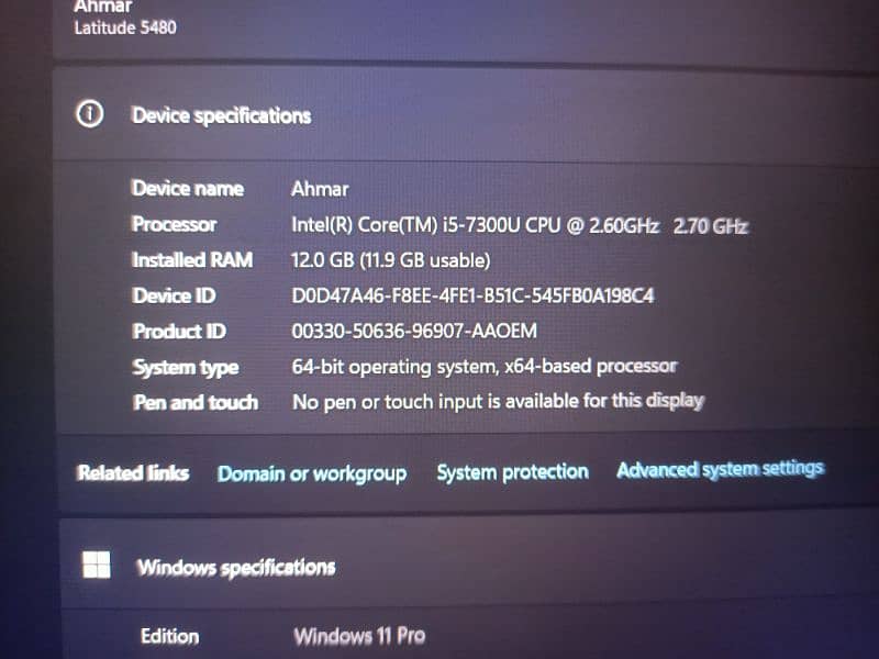 Dell Latitude 5480 12GB RAM 128GB SSD 3