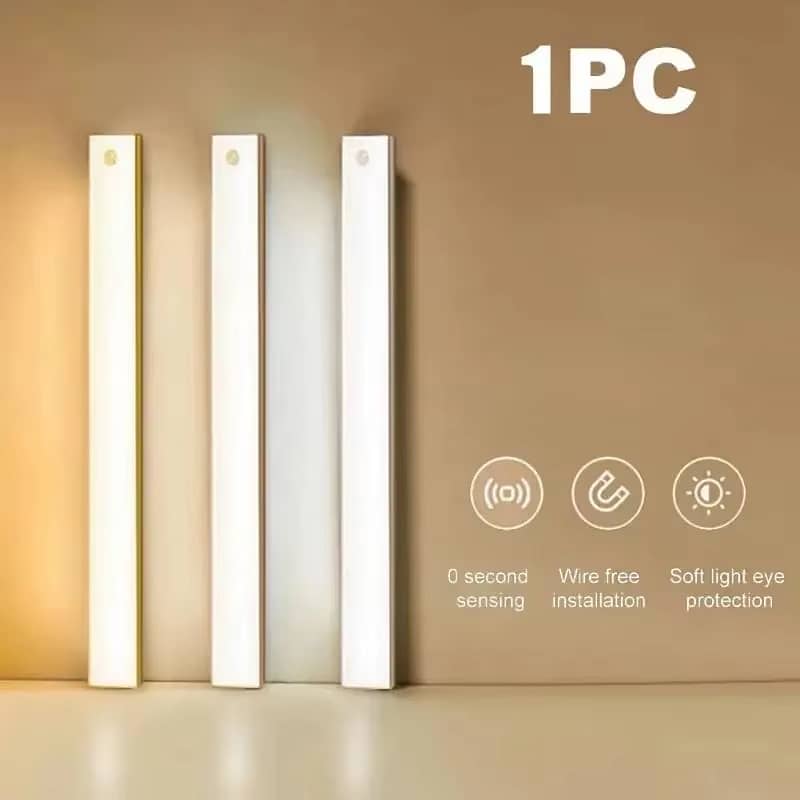 50CM LED Ultra Thin Rechargeable 3in1 Color Motion Sensor night light 7